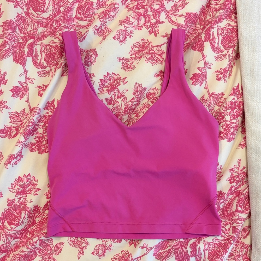 lululemon athletica Bright pink V-Neck align Tank